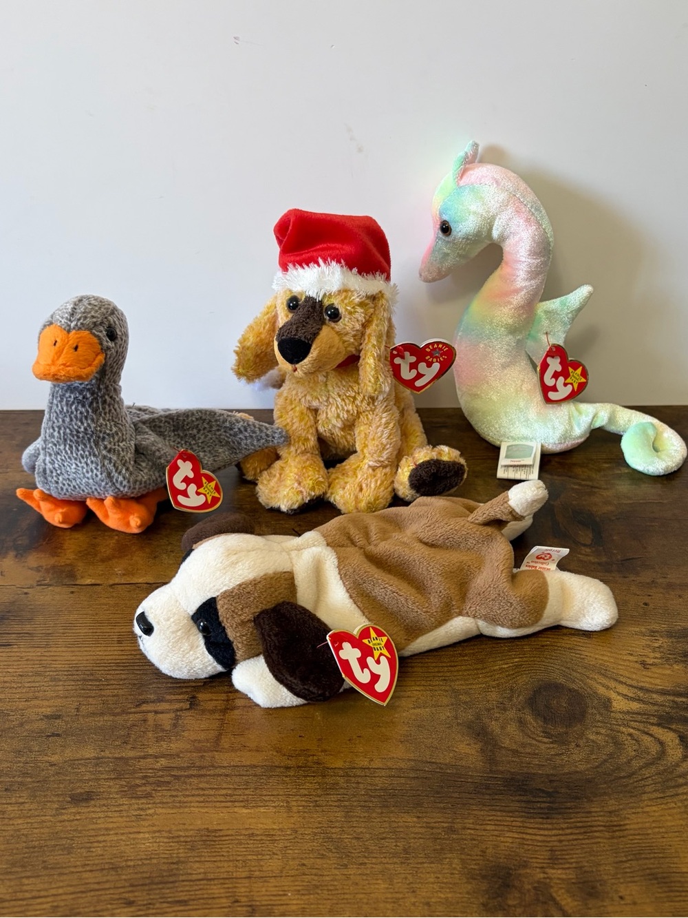 Lot 4 TY Beanie Babies plush- Canada Tush Tag - NEW - May have minor tag wear